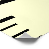 キリンとヤシの木の成長図 ポスター (角)