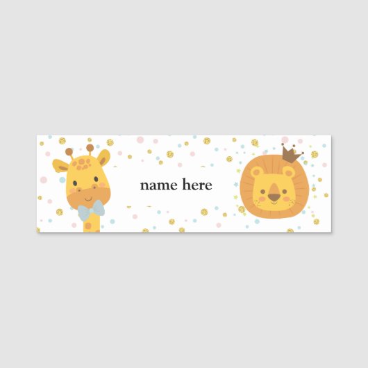 キリンとライオン 名札 (正面)