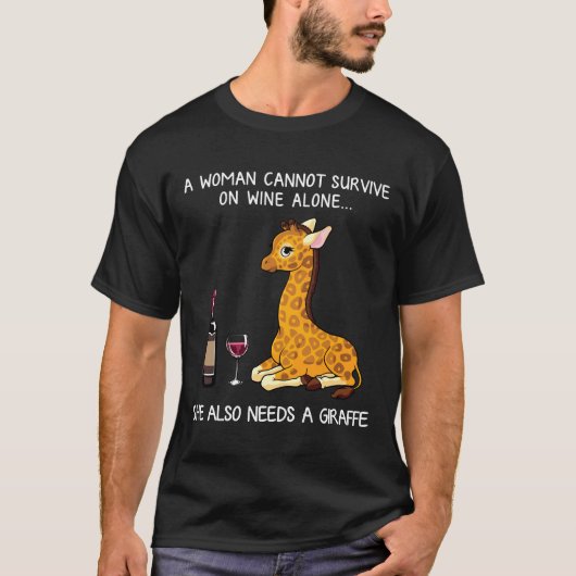 キリンとワインが合った Tシャツ (正面)