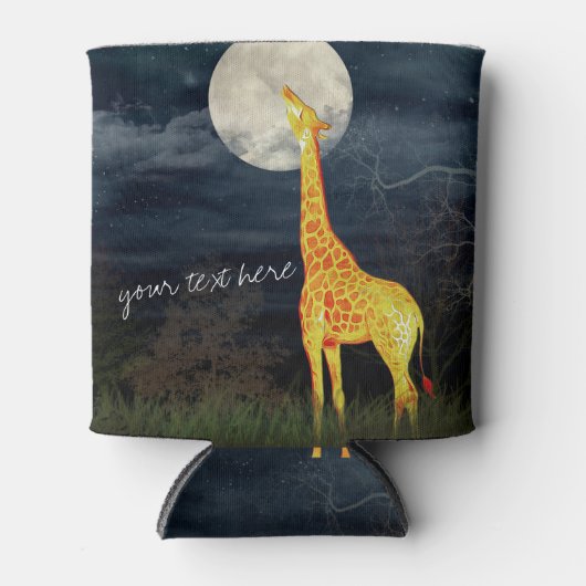 キリンと月 |カスタムボトルクーラーボックス 缶クーラー (正面)