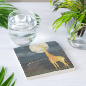 キリンと月 | カスタムStone Drink Coaster ストーンコースター