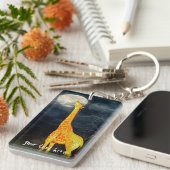 キリンと月 |キーカスタムチェーン キーホルダー (正面右)