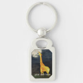 キリンと月 |キーカスタムチェーン キーホルダー (正面)