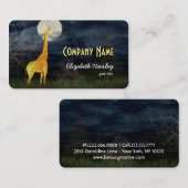 キリンと月 |ビジネスカスタムカード 名刺 (正面/裏面)