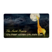 キリンと月 |出荷カスタム/住所 シール (正面)