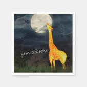 キリンと月 |紙カスタムナプキンス スタンダードカクテルナプキン (正面)