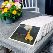 キリンと月 |紙カスタムナプキンス スタンダードカクテルナプキン