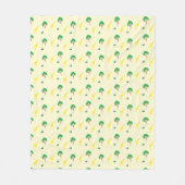 キリンと木柄 フリースブランケット (正面)