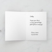 キリンと木,长颈鹿.野生動物園写真 カード (内部)