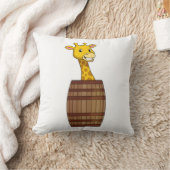 キリンと樽 クッション (ブランケット)