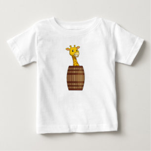 キリンと樽 ベビーTシャツ