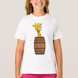 キリンと樽 Tシャツ