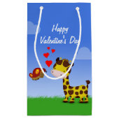 キリンと蝶のバレンタインデー スモールペーパーバッグ (裏面)