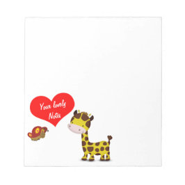 キリンと蝶の美しいノート ノートパッド