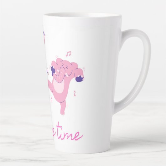 キリンと象のマグカップのコーヒー カフェラテマグ (右)