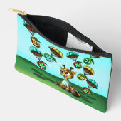 キリンと韓国語 アクセサリーポーチ (見開き)