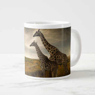 キリンと風景 ジャンボコーヒーマグカップ