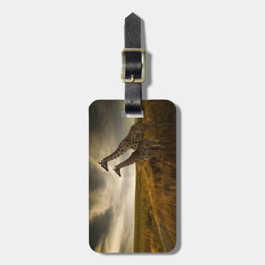 キリンと風景 ラゲッジタグ (正面縦)