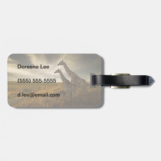キリンと風景 ラゲッジタグ (裏面横)