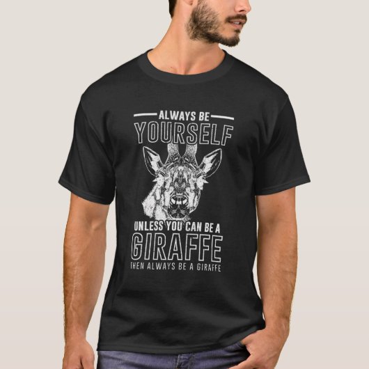 キリンになれなけりゃ自分でやってくれ Tシャツ (正面)
