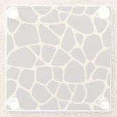 キリンによって斑点を付けられる背景 ガラスコースター (裏面)