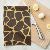 キリンによって斑点を付けられる背景 キッチンタオル (四つ折り)