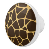 キリンによって斑点を付けられる背景 セラミックノブ (右)