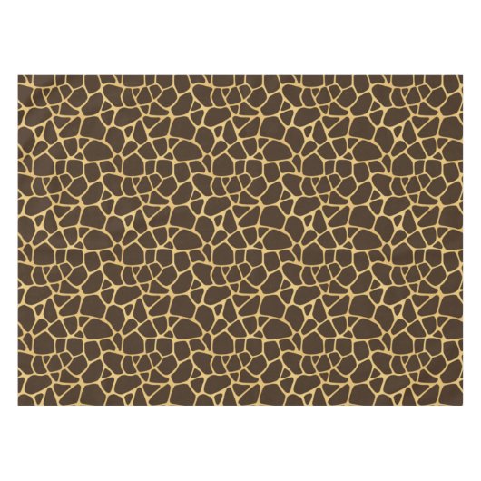 キリンによって斑点を付けられる背景 テーブルクロス (正面(横))