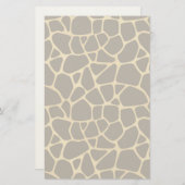 キリンによって斑点を付けられる背景 便箋 (正面/裏面)