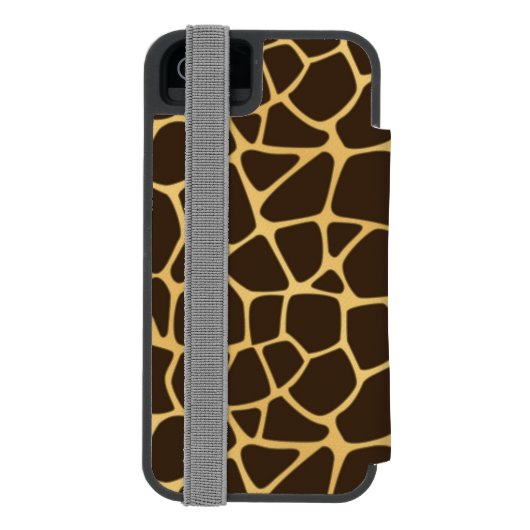 キリンによって斑点を付けられる背景 INCIPIO iPhoneウォレットケース (フォリオ裏面)