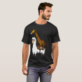 キリンに乗るラマ Tシャツ (正面フル)
