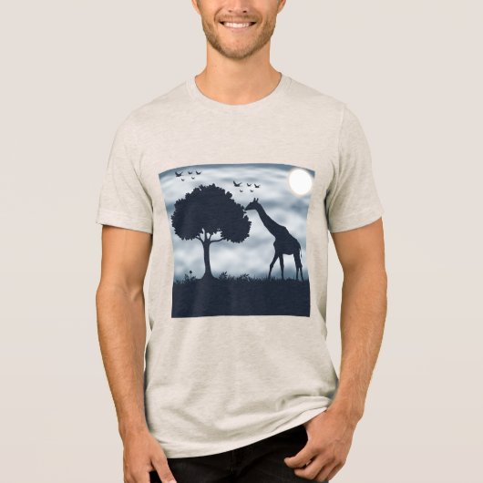 キリンに月がささやくとき トライブレンドTシャツ (正面)