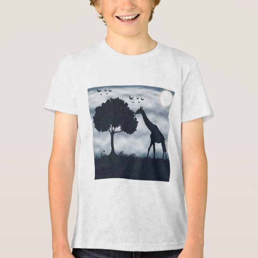 キリンに月がささやくとき トライブレンドTシャツ (正面)