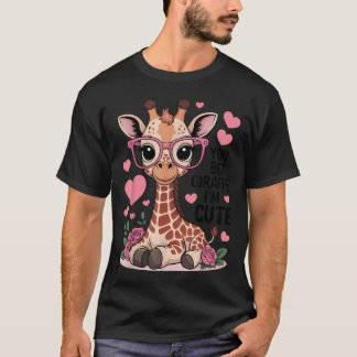 キリンに賭けてもいいわたしは可愛い 面白い動物好き Tシャツ