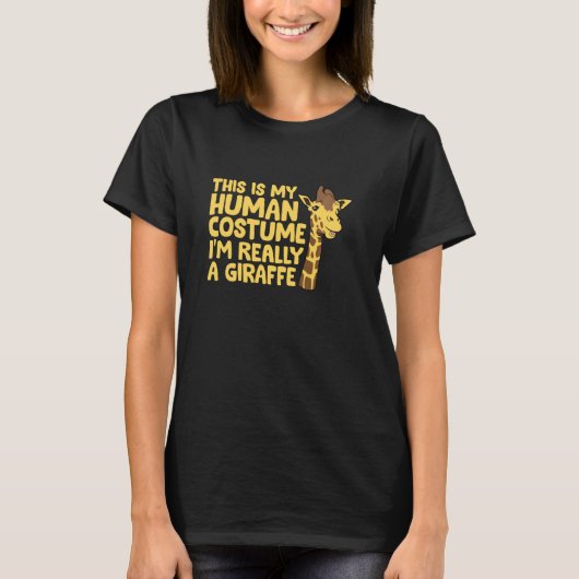 キリンのおもしろい衣装キッズ私は本当にGiである Tシャツ (正面)