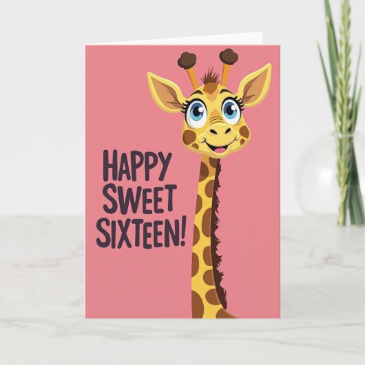 キリンのかわいい誕生日カード カード (正面)