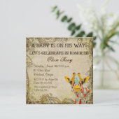 キリンのぼろぼろのベビーシャワーの招待状をかいま見ること 招待状 (スタンド正面)