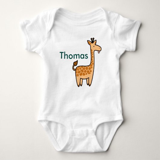 キリンのカスタムのクリーパー ベビーボディスーツ (正面)