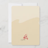 キリンのカップルの女の子のベビーシャワーの招待状 招待状 (裏面)