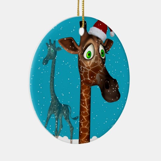 キリンのクリスマスのオーナメント セラミックオーナメント (右)