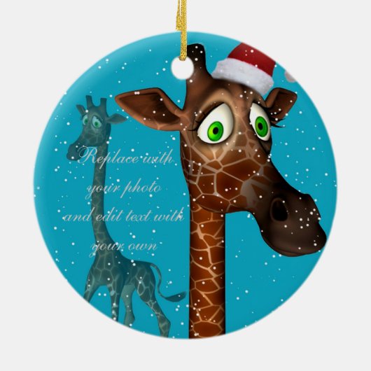 キリンのクリスマスのオーナメント セラミックオーナメント (裏面)