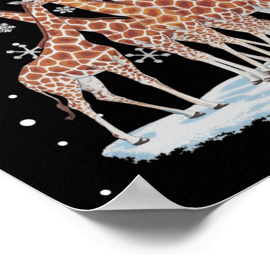 キリンのクリスマスツリーキリンのクリスマスツリーメリーCh ポスター (角)