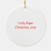 キリンのクリスマス装飾 セラミックオーナメント (裏面)