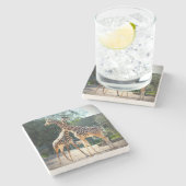 キリンのコースター ストーンコースター (横)