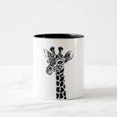 キリンのコーヒー・マグのコップのかわいい顧客用設計 ツートーンマグカップ (中央)