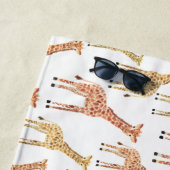 キリンのサファリのプリント ビーチタオル (インサイチュ)