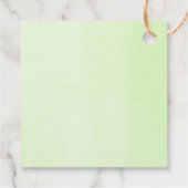 キリンのサファリの熱帯の緑の葉の赤ちゃんシャワー フェイバータグ (裏面)