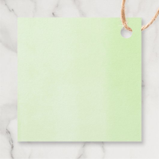 キリンのサファリの熱帯の緑の葉の赤ちゃんシャワー フェイバータグ (裏面)