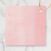 キリンのサファリの熱帯ピンクの緑の赤ちゃんシャワー フェイバータグ (裏面)