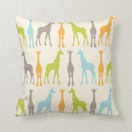 キリンのシルエット子供部屋枕 クッション